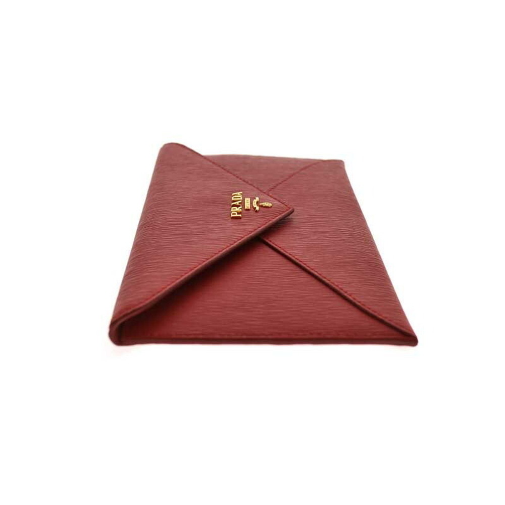 Prada Document Case Wallet Leather Red - image 3